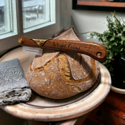 Baker's Traditional Bread Lame - Winget Farms Engraved Bread Scoring Tool for Artisan sourdough and breads